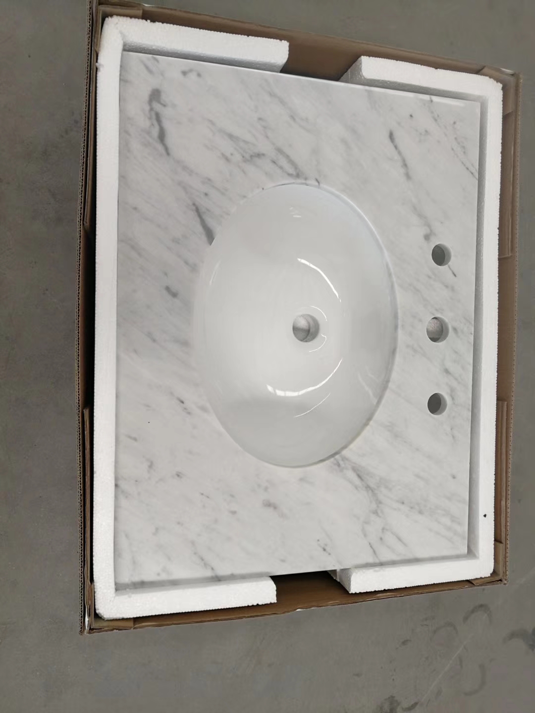 Carrara white marble vanity tops bathroom countertops