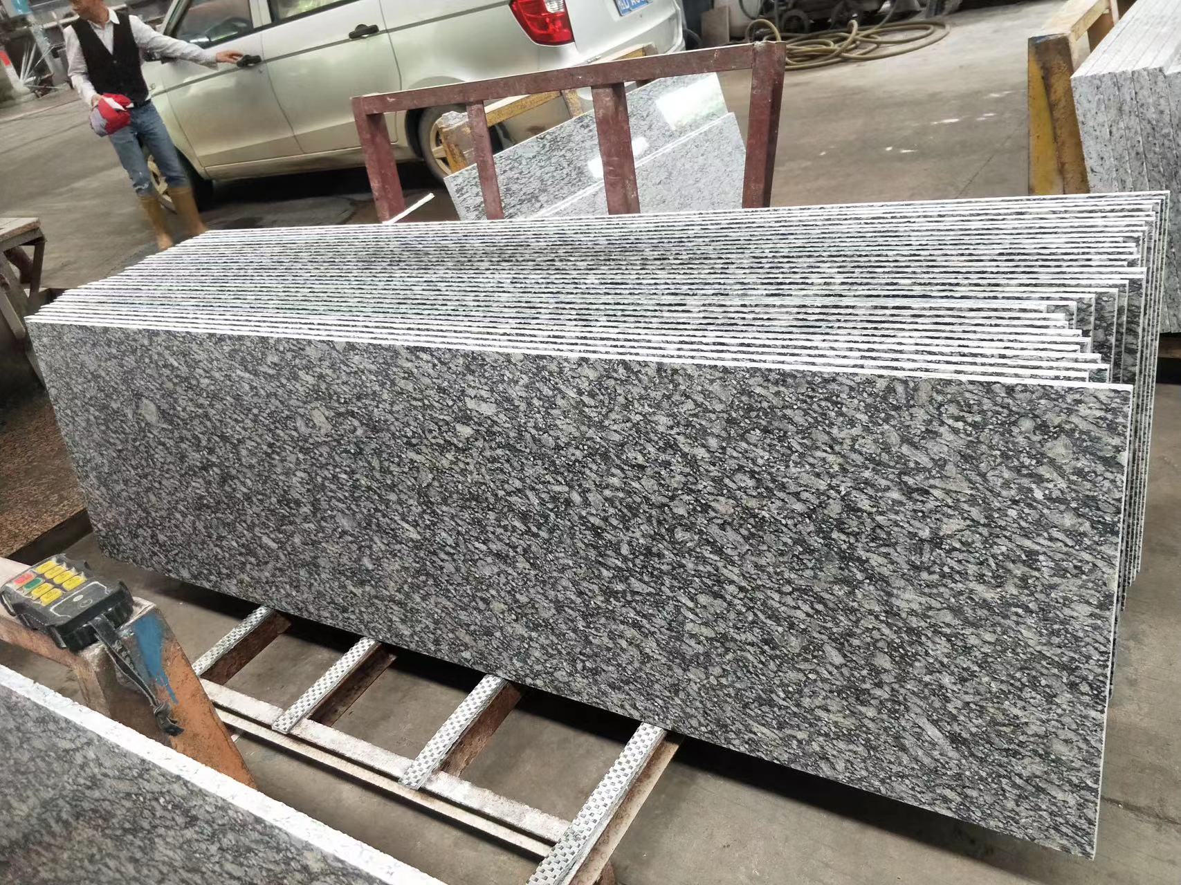 China sea wave grey granite polished countertops