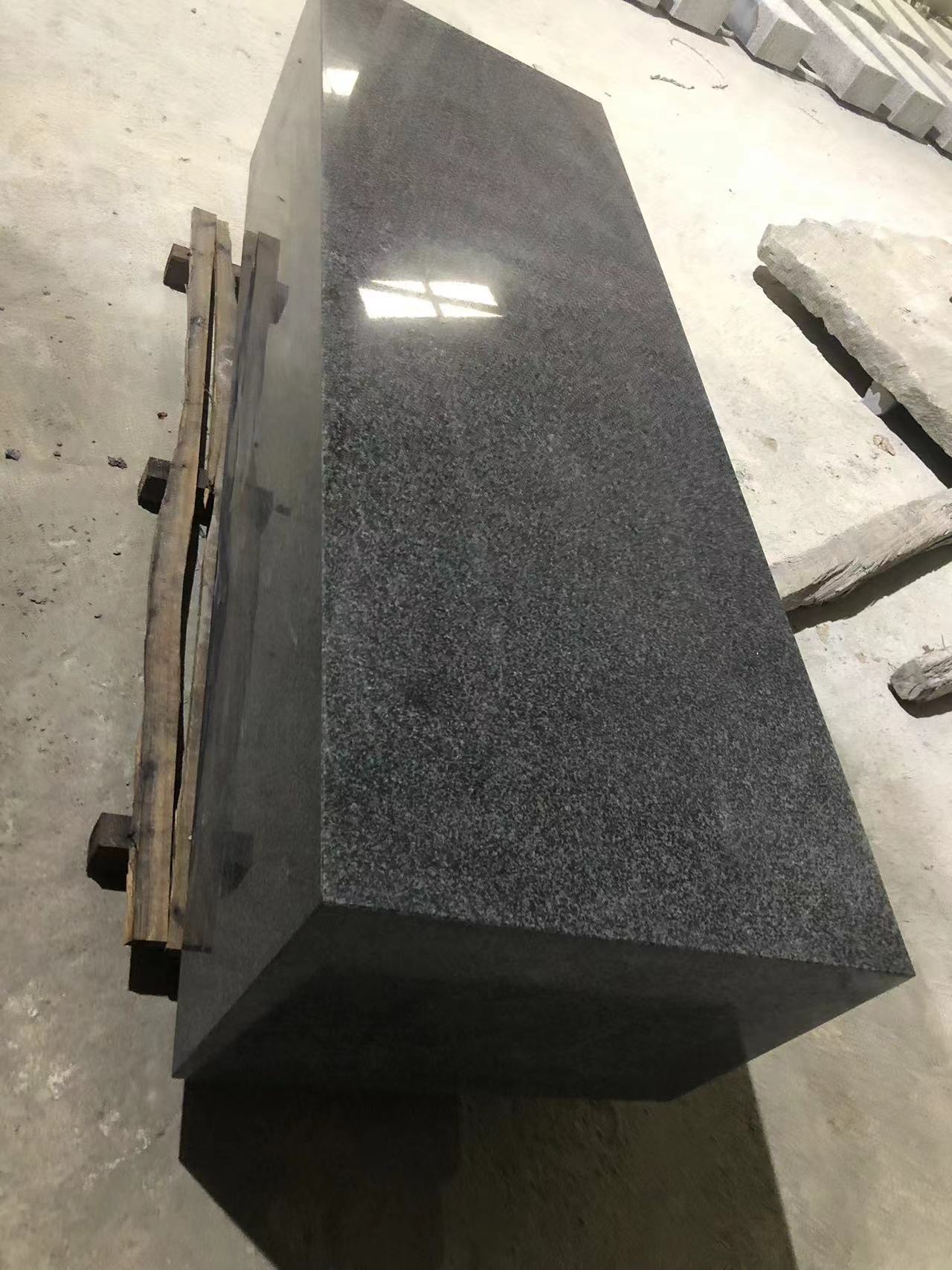 G654 chinese dark grey granite polish guarden bench