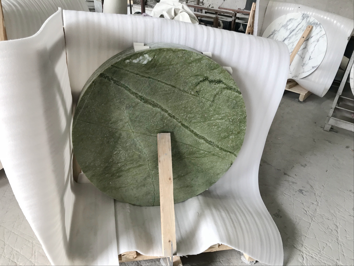 Ming Green Marble Round Table Tops
