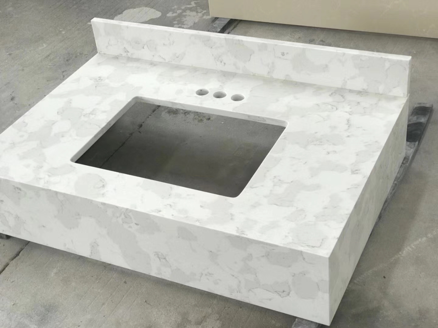 Bianco Carrara White Marble Bathroom Countertops