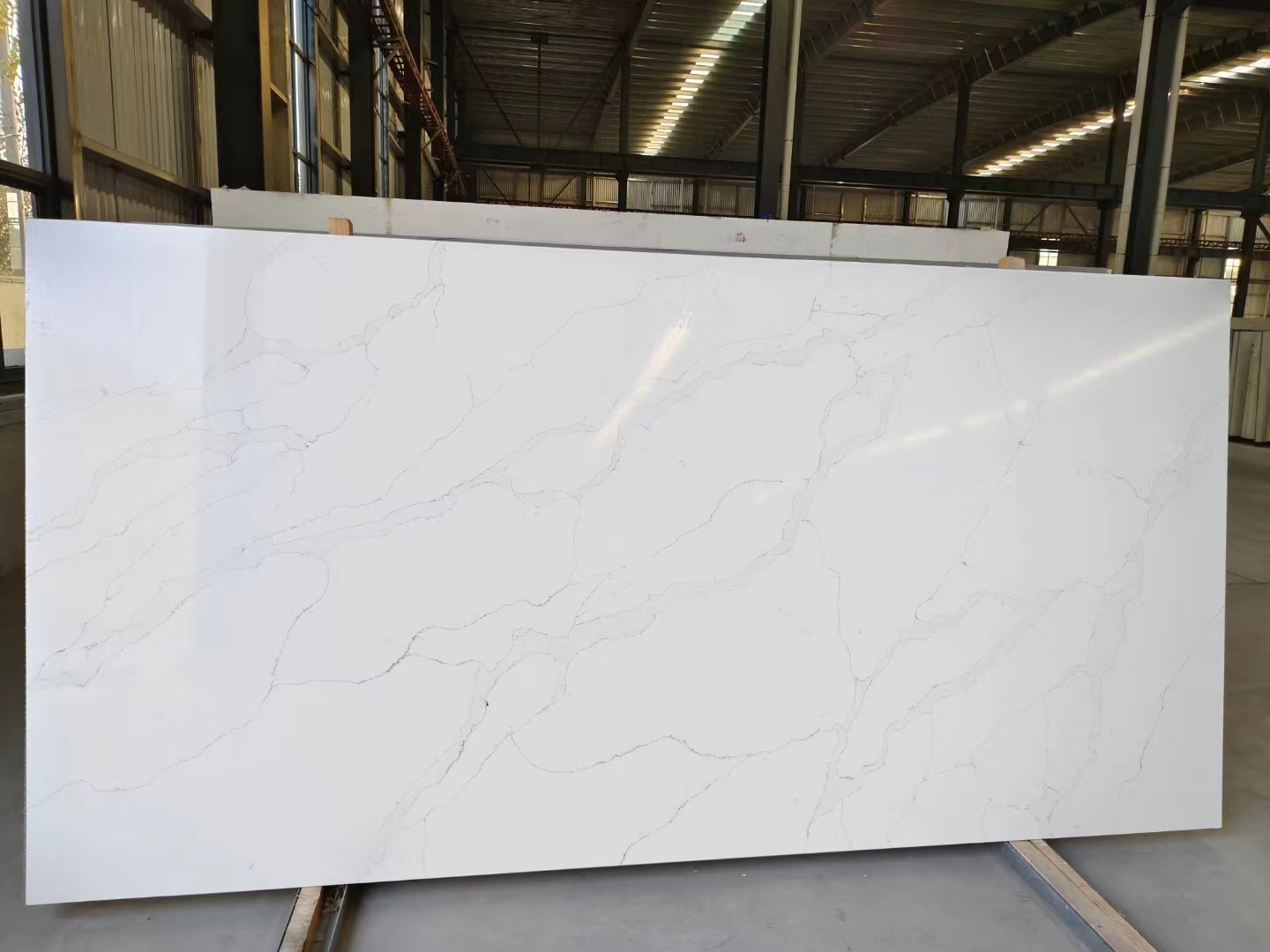Calacatta white artificial marble quartz stone slabs 97021#
