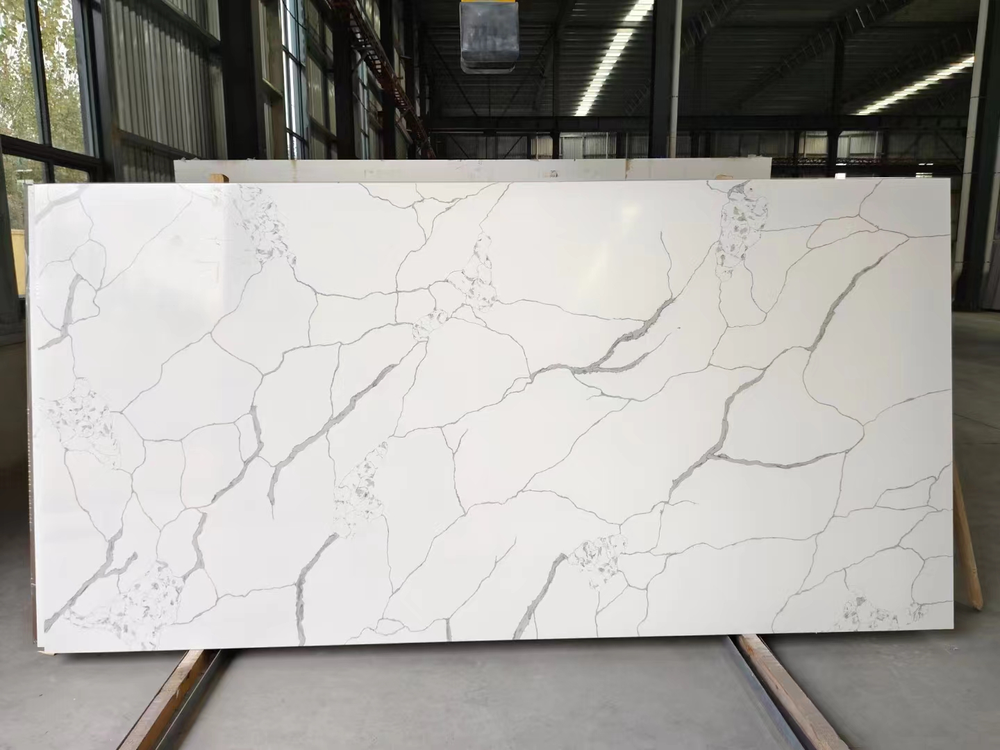 Calacatta white quartz stone slabs 3200x1600mm 98001#