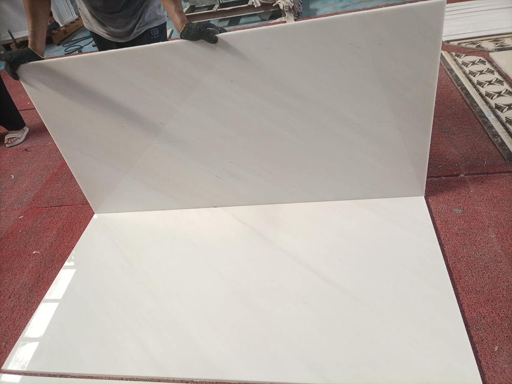 Sivec White Marble Tiles 150x75cm for project flooring