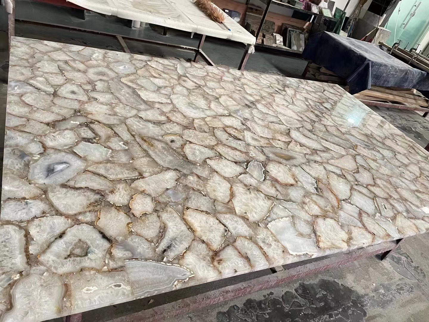 White agate Semiprecious Stone slabs