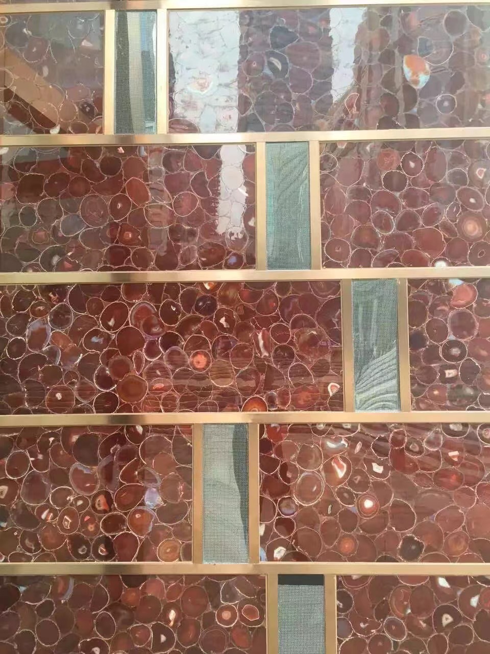 Red agate Gemstone Wall Panels