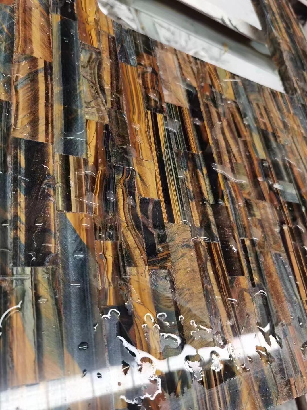 Tiger eye blue and yellow Semiprecious Stone Slabs