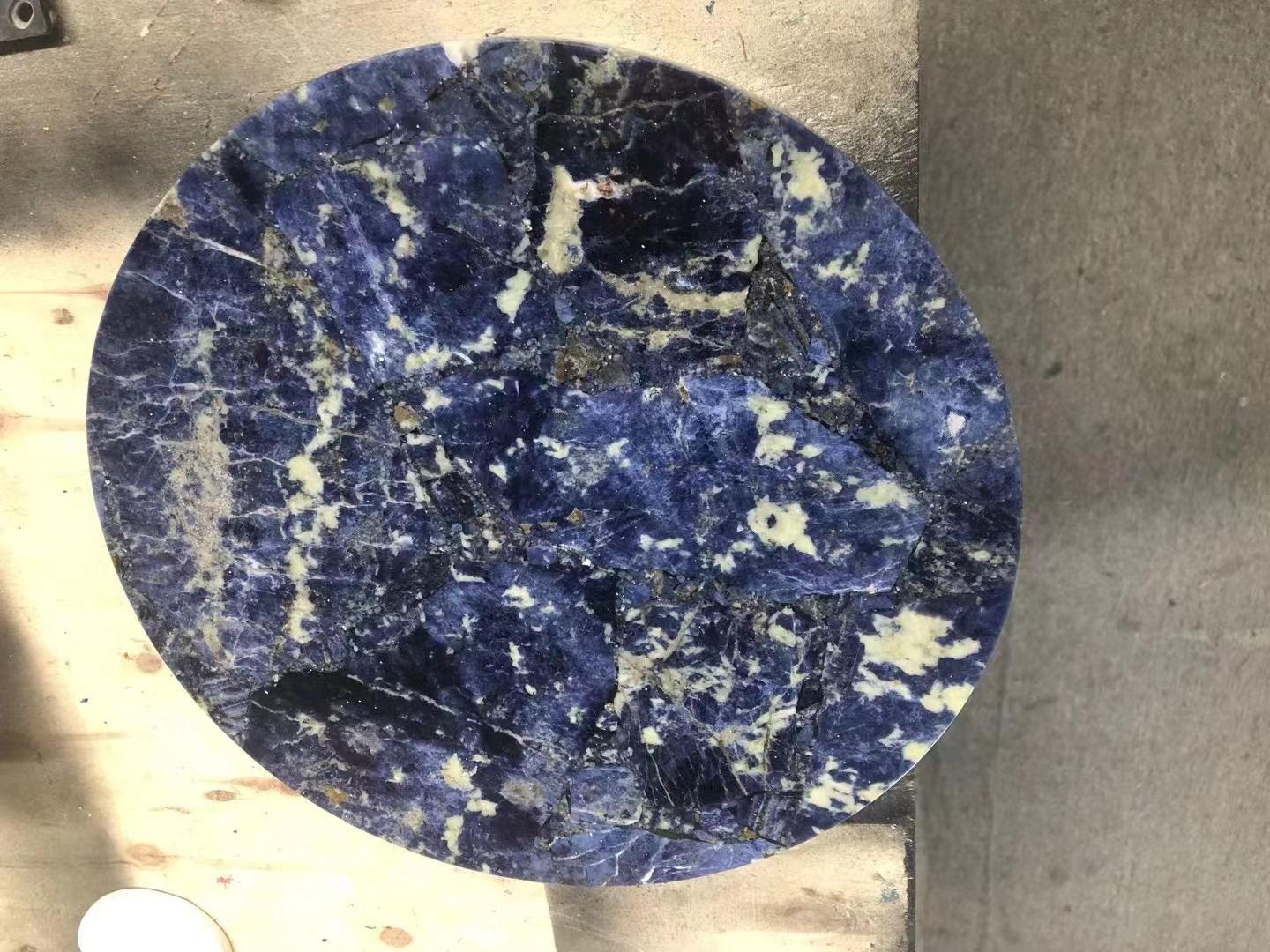 Bolivia blue semiprecious stone solid surface table top