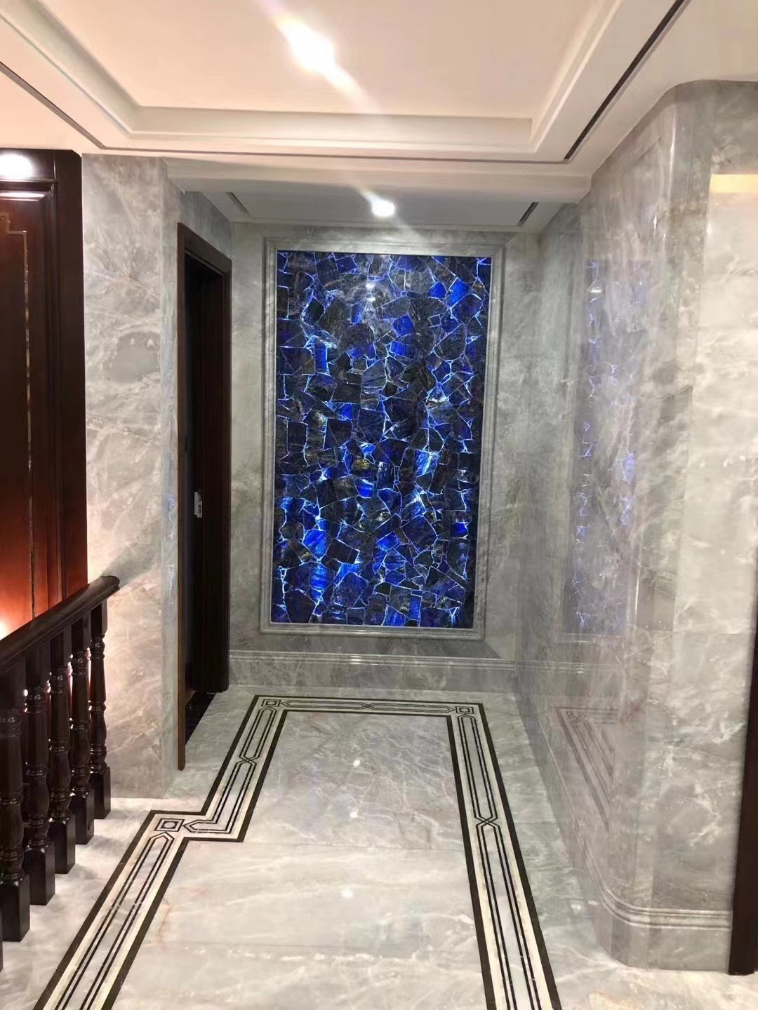 Sodlite Blue Semiprecious Stone Backlit Slabs