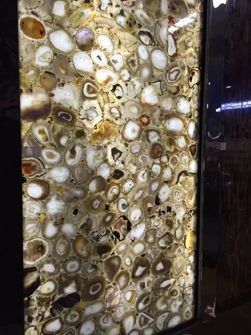 Coffee brown Semiprecious Stone backlit Gemstone Tiles