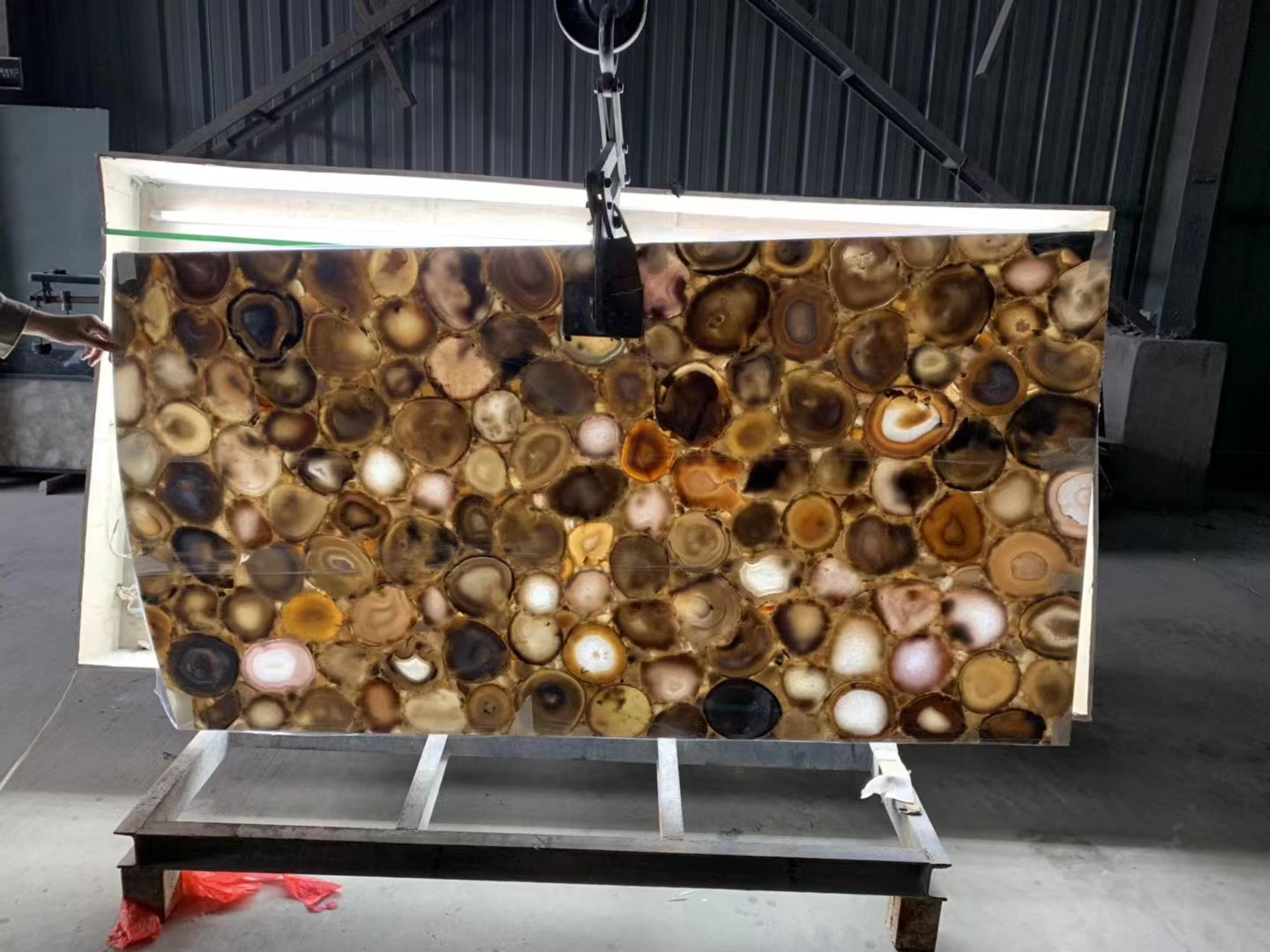 Coffee brown Semiprecious Stone backlit Gemstone Tiles