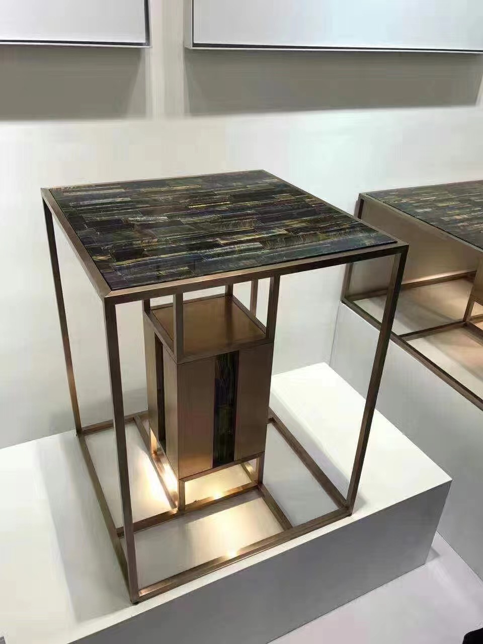 Blue tiger eye semiprecious stone slabs 