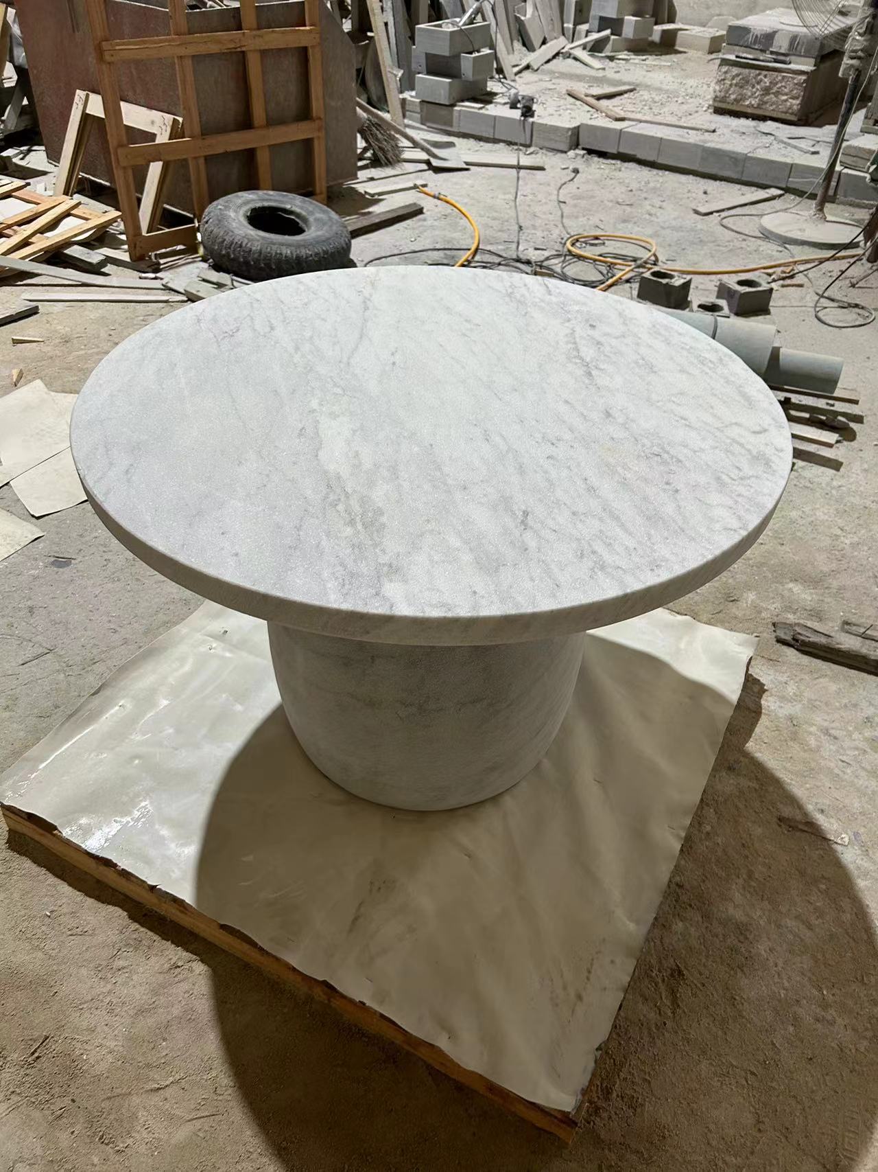 carrara white marble table sets