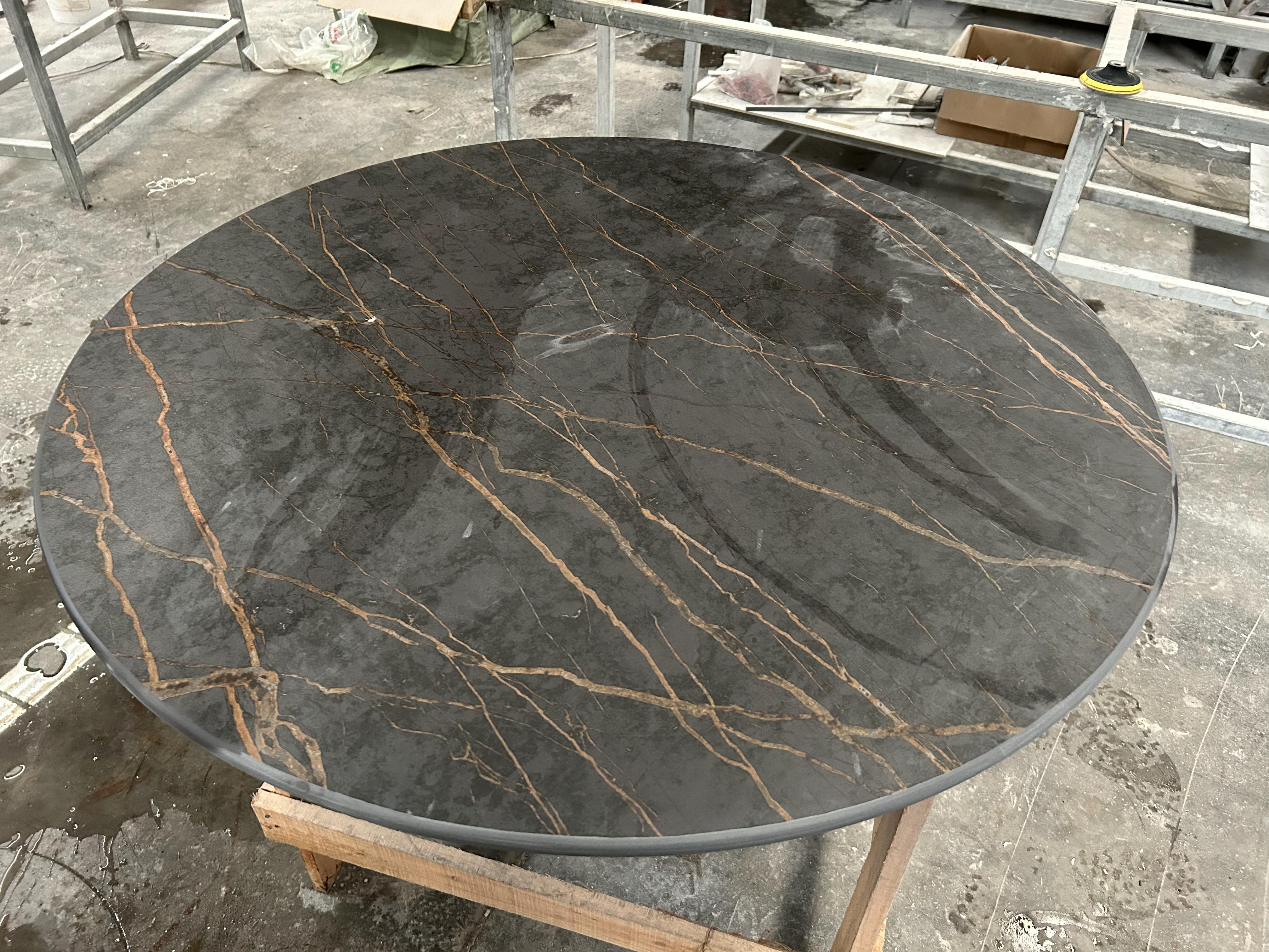 DEKTON laurent gold black sintered stone tables