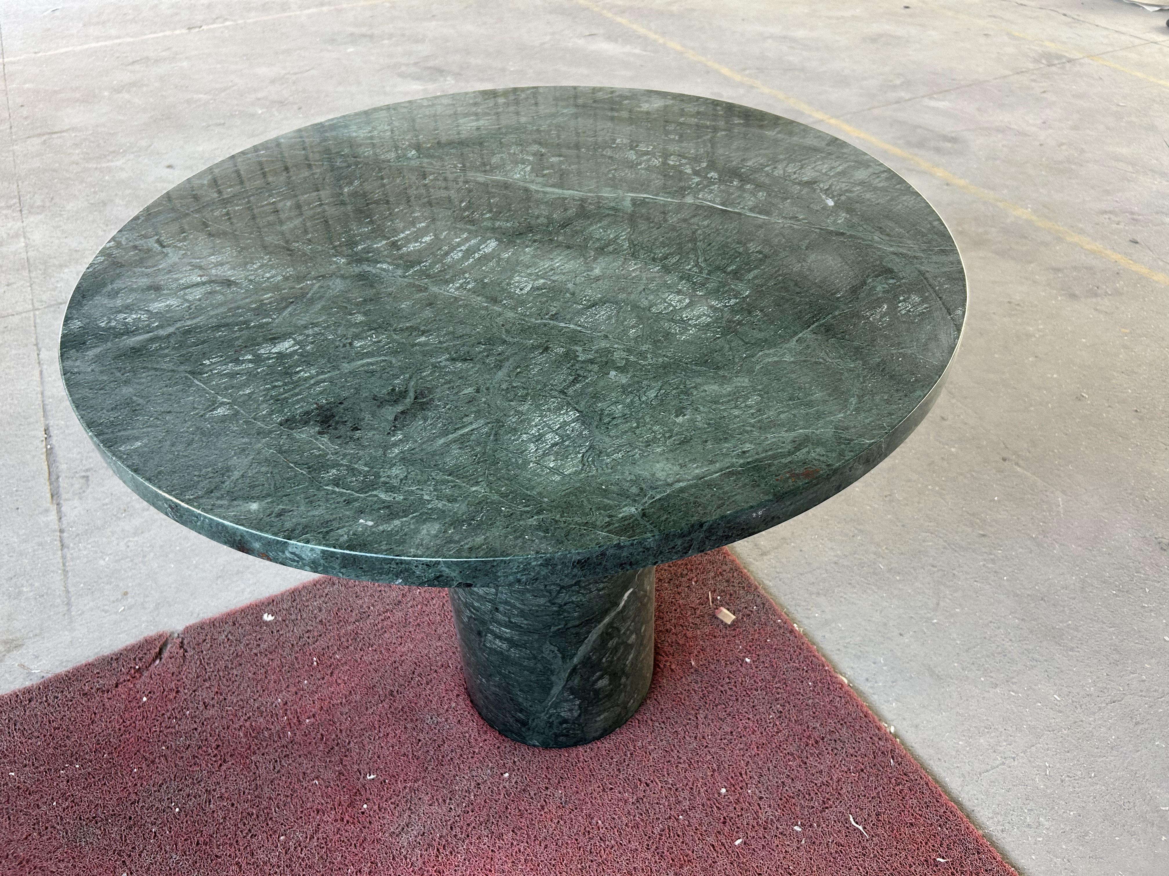 Verde Green Marble Round Table Sets with legs