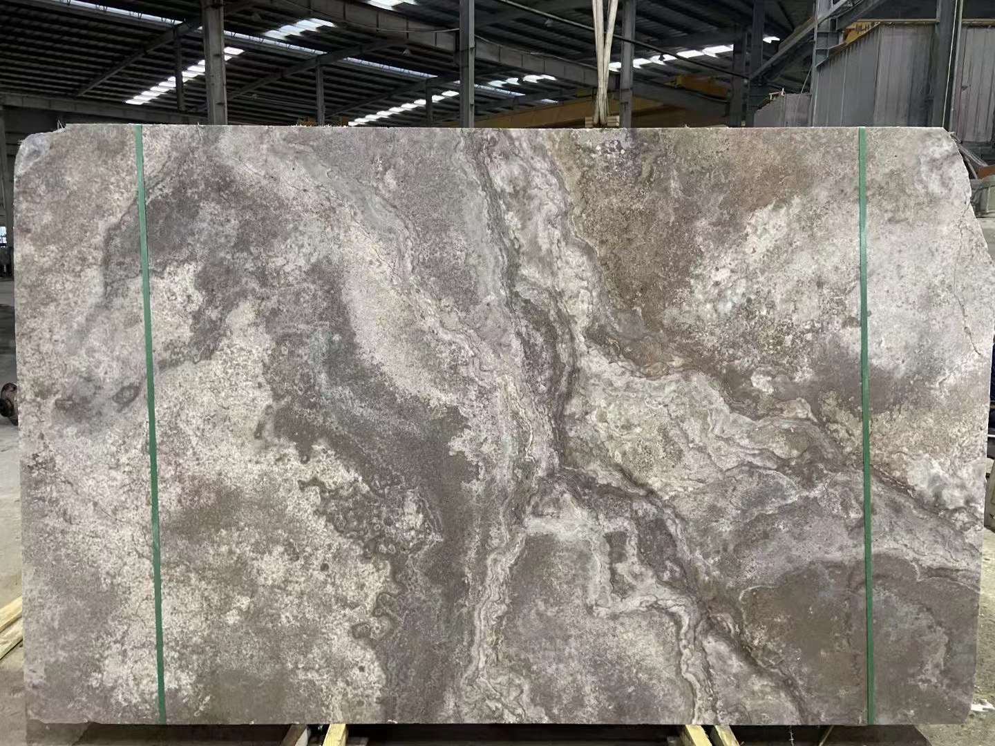 Iran Silver Grey Travertine Cross Cut