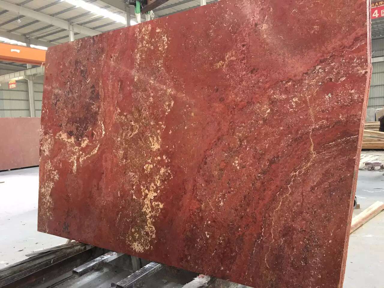 Red Travertine Cross Cut