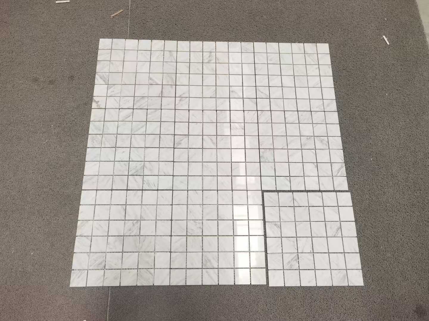 Carrara White Marble Mosiaic Square Sharp with 48mm chips